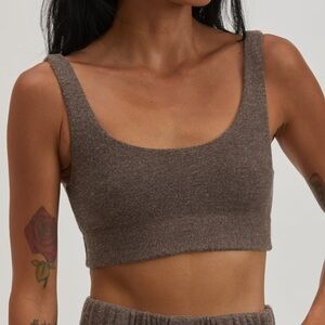 DONNI. Brown Crop Top